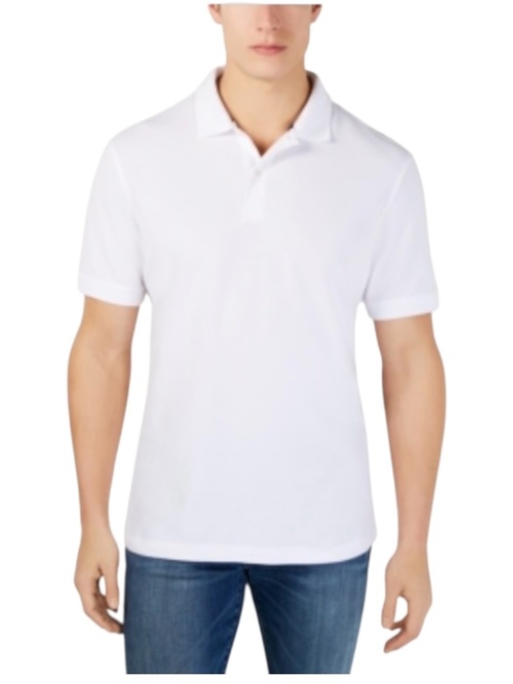 Club Room Men's Classic Fit Performance Stretch Polo, Bright White Size XL - NWT